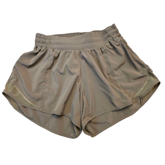 LULULEMON Hotty Hot Army Green Shorts sz  6 Tall - Picture 1 of 8